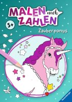 RAVENSBURGER 41710 Malen nach Zahlen ab 5: Zauberponys Buch