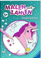 RAVENSBURGER 41710 Malen nach Zahlen ab 5: Zauberponys Buch