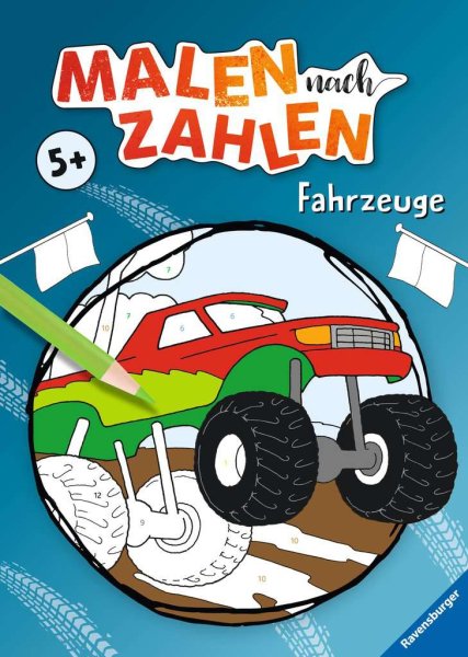 RAVENSBURGER 41726 Malen nach Zahlen ab 5: Fahrzeuge Buch