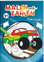 RAVENSBURGER 41726 Malen nach Zahlen ab 5: Fahrzeuge Buch