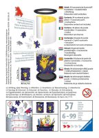 RAVENSBURGER 11257 Utensilo Pokémon Pikachu 3D Puzzle 54 Teile Stiftehalter für Pokémon Fans