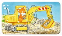 RAVENSBURGER 03074 Tierische Baustelle Schaumstoff-Puzzle mit 9x2 Teilen