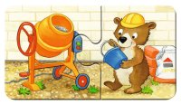 RAVENSBURGER 03074 Tierische Baustelle Schaumstoff-Puzzle mit 9x2 Teilen