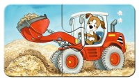 RAVENSBURGER 03074 Tierische Baustelle Schaumstoff-Puzzle mit 9x2 Teilen