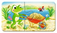 RAVENSBURGER 03074 Tierische Baustelle Schaumstoff-Puzzle mit 9x2 Teilen