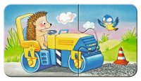 RAVENSBURGER 03074 Tierische Baustelle Schaumstoff-Puzzle mit 9x2 Teilen