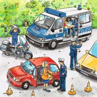 RAVENSBURGER 09221 Kinderpuzzle Polizeieinsatz