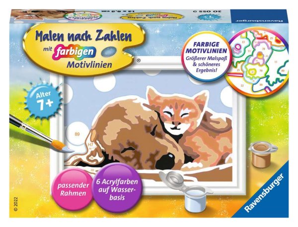 RAVENSBURGER 20055 Malen nach Zahlen Tierliebe