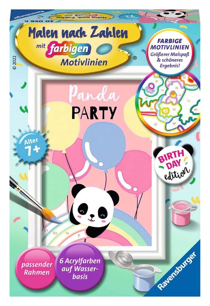RAVENSBURGER 20056 Malen nach Zahlen Panda Party, 7,47