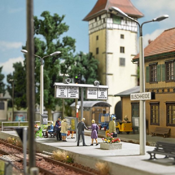 BUSCH Bahnhof Ausgestaltung Set 1623 Spur H0