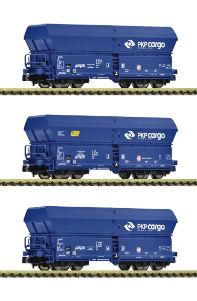 FLEISCHMANN Set mit 3 Selbstentladewagen PKP Cargo Ep.VI 852330 Spur N