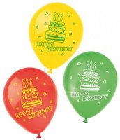 RIETHMÜLLER 450193 - 6 Latex Luftballons Happy Birthday,...