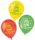 RIETHMÜLLER 450193 Latex Luftballons 6 Stück Happy Birthday, farbig 22,8 cm