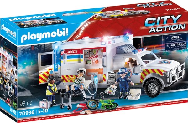 PLAYMOBIL City Action 70936 Rettungs-Fahrzeug US Ambulance