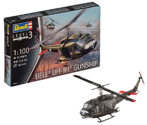 REVELL 04983 Bell UH-1H Gunship Modellbausatz 1:100