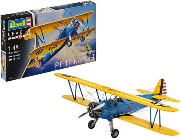 REVELL 03957 Stearman PT-17 Kaydet Modellbausatz 1:48