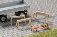 AUHAGEN Multicar M22 Pritsche mit Anh&auml;nger Holzbau 40507 Bausatz Spur H0