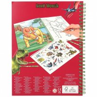 DEPESCHE 11385 Dino World Malbuch mit Buntstiften
