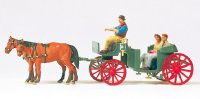 PREISER 75153 Droschke offen Figuren-Set Spur TT
