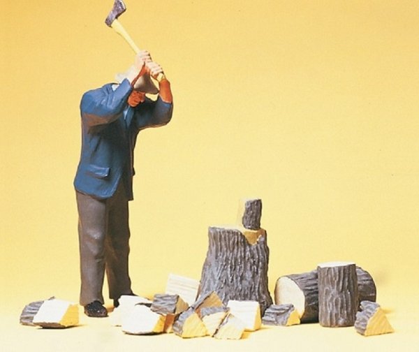 PREISER Bauer Holz hackend Figuren-Set 45090 Spur G