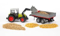 BRUDER 02112 Claas Nectis 267 F mit Frontlader und Bordwandanhänger Profi-Serie bworld 1:16