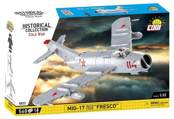COBI 5823 Flugzeug MiG-17 NATO Code Fresco Militär-Baukasten 1:32