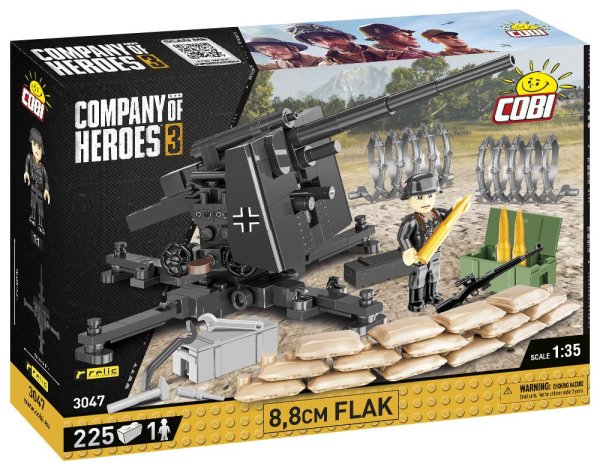 COBI 3047 Flak 8,8 cm Company of Heroes 3 Militär-Baukasten 1:35