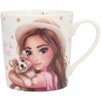 DEPESCHE 12027 TOPModel Becher CORGI Model Hayden und Hund Lotti