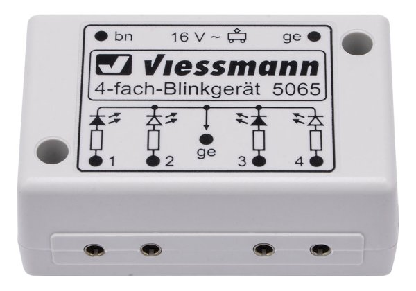 VIESSMANN 5065 Vierfach-Blinkelektronik für Andreaskreuze Spur H0 und N