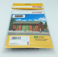 VOLLMER Werkstatt mit Ziegel-/Fachwerkfassade Bausatz 47556 Spur N