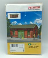 VOLLMER Werkstatt mit Ziegel-/Fachwerkfassade Bausatz 47556 Spur N