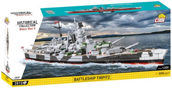COBI 4839 Schlachtschiff Tirpitz Schiff Baukasten 1:300