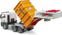 BRUDER 03762 MAN TGS Müll LKW mit Hecklader orange Profi-Serie bworld 1:16