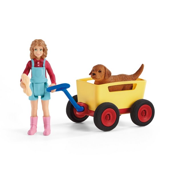 SCHLEICH Farm World 42543 Bollerwagen-Ausflug