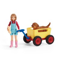 SCHLEICH Farm World 42543 Bollerwagen-Ausflug