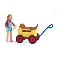 SCHLEICH Farm World 42543 Bollerwagen-Ausflug