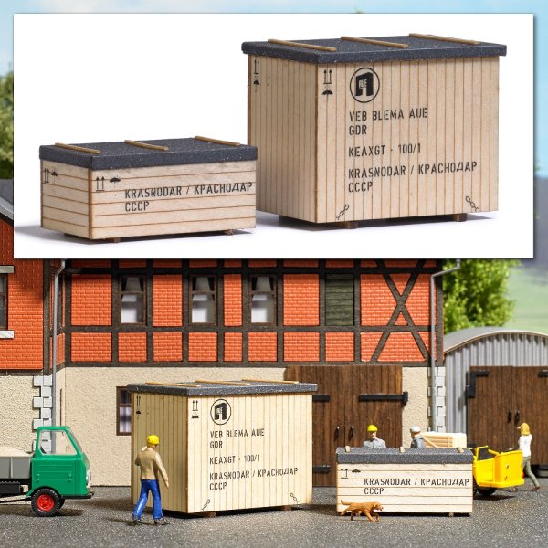 BUSCH Maschinenkisten Ost Bausatz 1840 Spur H0