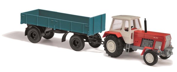 BUSCH 54200 Fortschritt ZT 300 mit IFA HL80 Anhänger 1967 Traktor-Modell 1:87