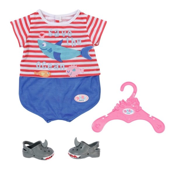 ZAPF Creation 834268 BABY born® Bath Pyjamas & Clogs blau 43 cm
