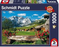 SCHMIDT SPIELE 58368 Puzzle Blick ins Bergidyll 1000 Teile