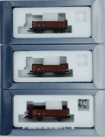 TILLIG Set mit 3 offene Güterwagen der Buderus-Röchling AG DRG Ep.II 01057 Spur TT