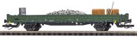 BUSCH Flachwagen Ks als Bauzugwagen mit Ladung DR Ep.IV...