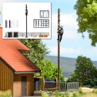 BUSCH Action Set Mastkletterer Epoche 3/4 Fertigmodell...