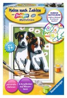 RAVENSBURGER 29681 Malen nach Zahlen Süße Welpen