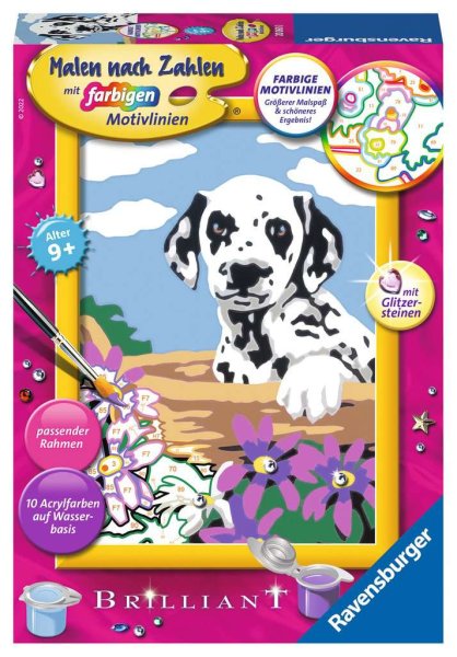 RAVENSBURGER 20061 Malen nach Zahlen Dalmatiner Welpe