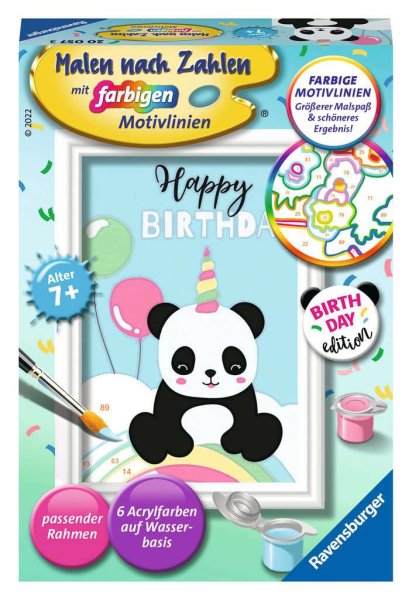 RAVENSBURGER 20057 Malen nach Zahlen Happy Birthday