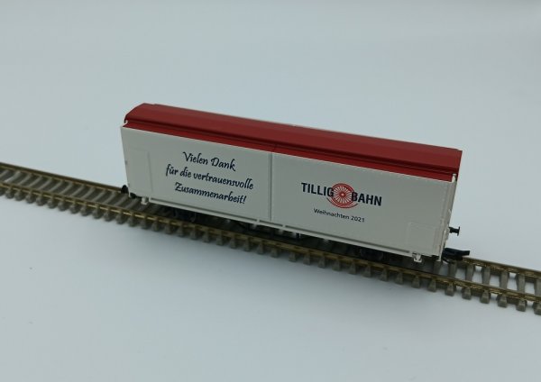 TILLIG Schiebewandwagen Sondermodell Weihnachten 502184 DANKE 2021 Spur TT