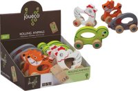 JOHNTOY 80028 Jouéco® Rolltiere 10 cm farblich...