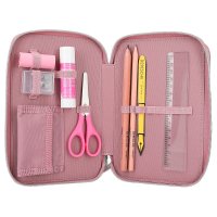 DEPESCHE 12527 TOPModel 3-Fach Federtasche mit Glitzer GLITTER QUEEN