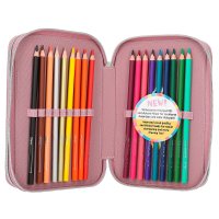DEPESCHE 12527 TOPModel 3-Fach Federtasche mit Glitzer GLITTER QUEEN